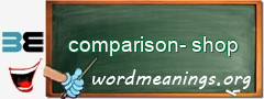 WordMeaning blackboard for comparison-shop